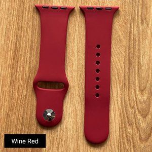 NEW BAND Wine Red Sport Silicone For Apple Watch